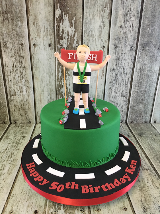 Marathon Runner cake  40th birthday cakes, Running cake, Cake