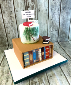 Retirement-birthday-cake-book-case-