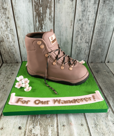 boot birthday cake