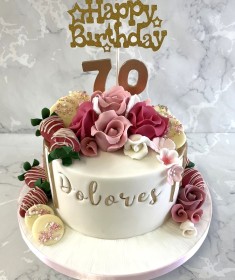 flowers-and-truffle-strawberrys-70th-bithday-cake-