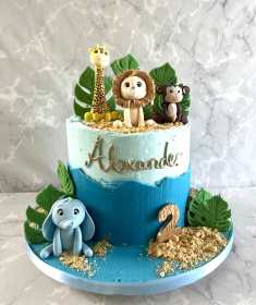 jungle-buttercream-birthday-cake