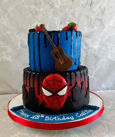 spiderman-marvel-drip-birthday-cake-