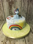 unicorn figure birthday cake