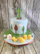 yellow ducks birthday cake