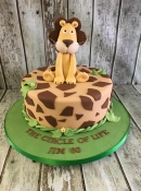 jungle lion birthday cake