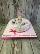 sugar figure and  fashion birthday cake