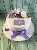 sugar flowers birthday cake