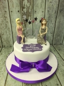 birthday cake with sugar figures