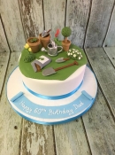 gardening birthday cake