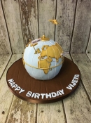 globe birthday cake