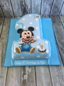 disney mickey mouse number 1 birthday cake