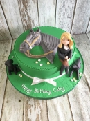 horse riding birthday cake