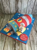 rocket ship birthday cake
