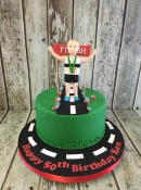 running sports marathon man birthday cake