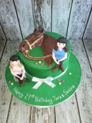 horse riding biirthday cake