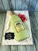 bottle of white wine birthday cake