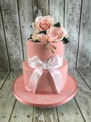 elegant floral birthday cake