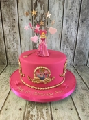 pink princess disney birthday cake