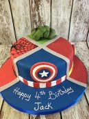 super hero birthday cake