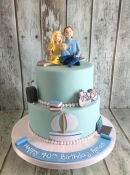 family and hobby cake sail boat sugar figures naughtical cake dublin ireland