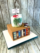Retirement-birthday-cake-book-case-
