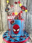 Spiderman-drip-birthday-cake-