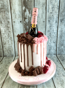 diffrent-colour-drip-birthday-cake-with-champagne