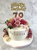 flowers-and-truffle-strawberrys-70th-bithday-cake-