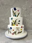 Pressed-dried-flowers-buttercream-wedding-cake-