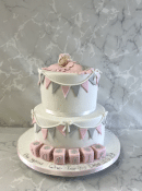 2-tier-sleeping-baby-and-buunting-christening-cake-