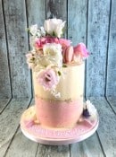 buttercream-and-silk-flowers-christening-cake-