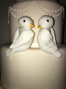 Love bird sugar cake topper