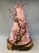 Cherry blossom wedding cake