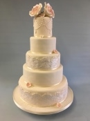 Vintage large lace wedding cake