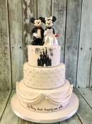 mickey and mini wedding cake sugar figures dublin ireland bling disnety princess