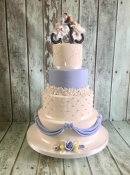 princess style wedding cake with cake topper included Dublin Ireland bray chocolate