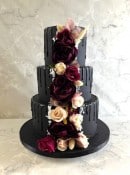 black drip wedding cake
