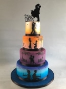 Silhouette wedding cake,2