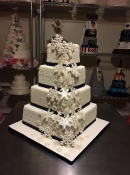 Snowflake wedding cake 5