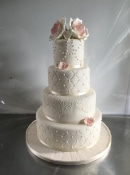 Vintage rose wedding cake,1