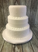 classical pearl wedding cake