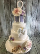 lilac birdcage wedding cake