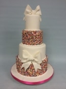 wedding cake jimmy sprinkles and bows