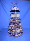 wedding Cup cake tower and heart top tier
