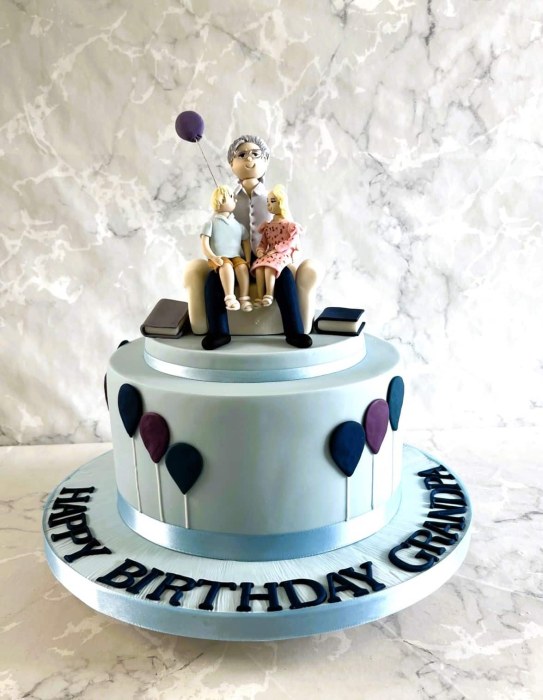 Birthday-cake-with-sugar-figures-with-grandad-and-grand-children-
