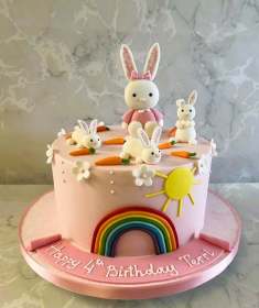 Bunny-Rabbit-and-rainbow-birthday-cake-