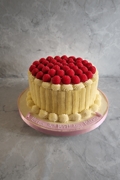 Buttercream-Birthday-cake-with-Raspberries