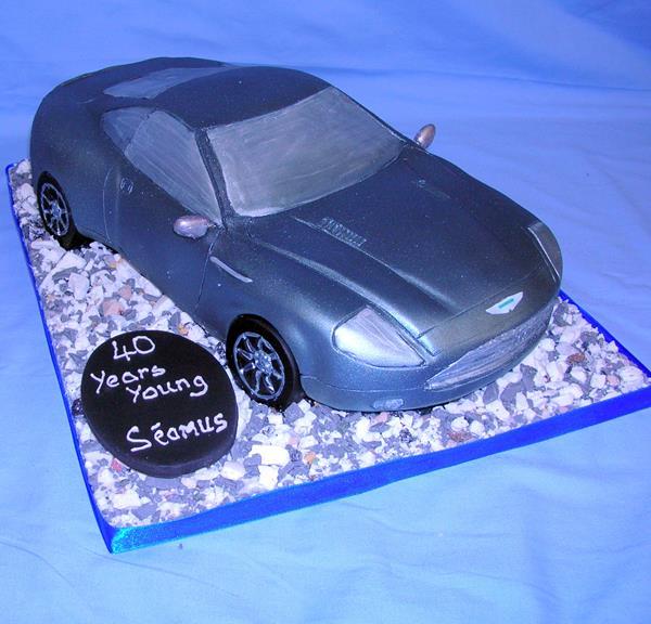 Aston Martin car  birthday cake
