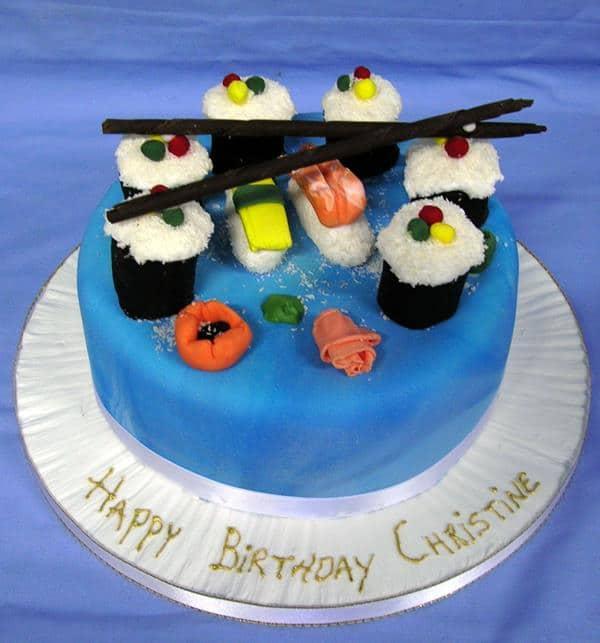 Sushi birthday cake