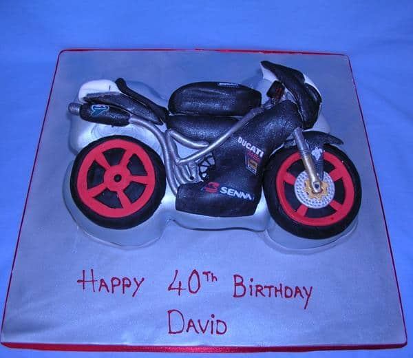 Motor bike birthday cake